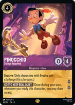 Pinocchio Lorcana card