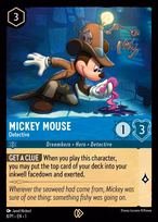 Mickey Mouse Lorcana card