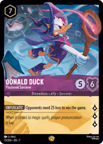 Donald Duck Lorcana card