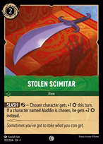 Stolen Scimitar Lorcana card