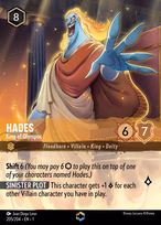 Hades Lorcana card