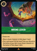 Wrong Lever! Lorcana card