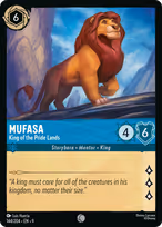 Mufasa Lorcana card