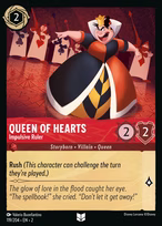 Queen of Hearts Lorcana card