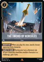 The Sword of Hercules Lorcana card
