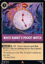 White Rabbit's Pocket Watch Lorcana card