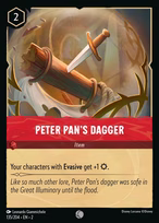 Peter Pan's Dagger Lorcana card