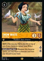 Snow White Lorcana card