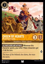 Queen of Hearts Lorcana card