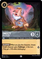 Sneezy Lorcana card