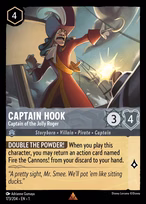 Captain Hook Lorcana card