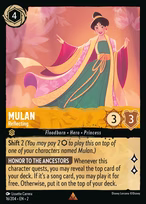 Mulan Lorcana card