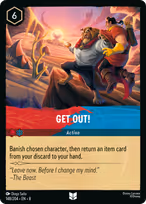 Get Out! Lorcana card