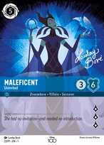 Maleficent Lorcana card