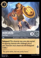 Hercules Lorcana card