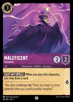Maleficent Lorcana card